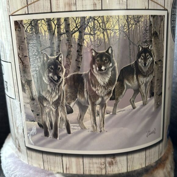 NWT Heartland Plush wolf Wolves 50” x 60” Throw Fur Soft Warm Blanket. - Picture 1 of 5